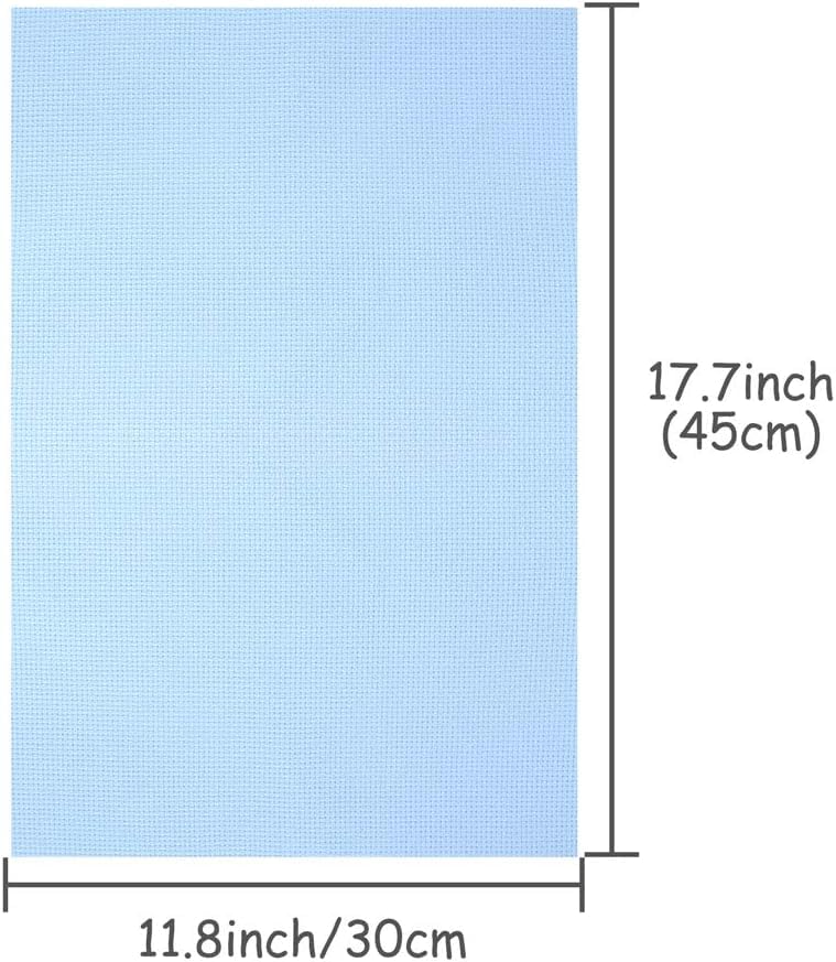 Caydo 8 Pieces Aida Cloth 8 Color 14 Count Classic Reserve Cross Stitch Fabric, 12 by 18-Inch - Image 3